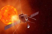 Solar Orbiter na orbicie Słońca - wizja artystyczna / Credits: EADS Astrium - Airbus D&S