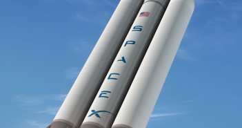 Start rakiety Falcon Heavy - wizualizacja / Credit: SpaceX