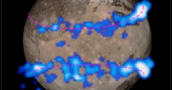 Zorze polarne na Ganimedesie widziane przez HST / Credits - NASA, ESA