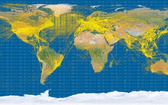Odbiór sygnałów ADS-B przez satelitę Proba-V / Credit: SES, ESA