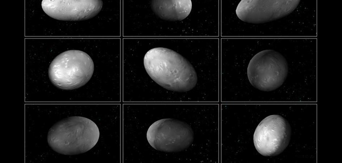 Wizja artystyczna księżyca Nix / Credits - NASA, ESA, M. Showalter (SETI), G. Bacon (STScI)
