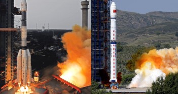 Starty dwóch rakiet z 27 sierpnia - GSLV i CZ-4C / Credits - ISRO i news.cn