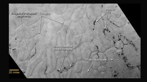 Obraz Sputnik Planum - region młody i prawdopodobnie aktywny geologicznie / Credits - NASA/Johns Hopkins University Applied Physics Laboratory/Southwest Research Institute