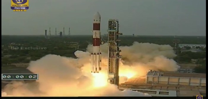 Moment startu PSLV-XL / Credits - DoordarshanNational