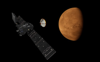 Schiaparelli odłącza się od Trace Gas Orbiter (ExoMars 2016) / Credit: ESA - ATG Medialab