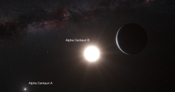 Układ planetarny Alfa Centauri - wizja artystyczna / Credit: ESO/L. Calçada/N. Risinger / License: Creative Commons Attribution 4.0 International License