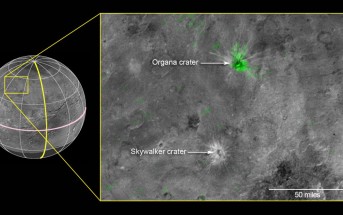 Kratery Organa i Skywalker / Credits - NASA/Johns Hopkins University Applied Physics Laboratory/Southwest Research Institute