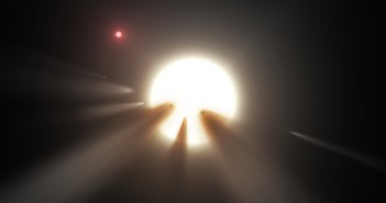 Możliwe wyjaśnienie tranzytów KIC 8462852 - komety krążące wokół gwiazdy / Credits - NASA/JPL-Caltech