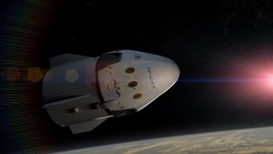 Załogowy Dragon 2 w kosmosie - wizualizacja / Credit: SpaceX