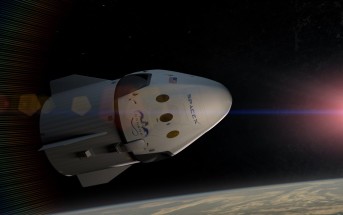 Załogowy Dragon 2 w kosmosie - wizualizacja / Credit: SpaceX