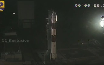 PSLV-XL w misji C-29 tuż przed startem / Credits - DoordarshanNational