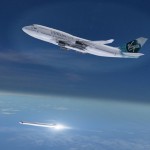 Start LauncherOne z Boeinga 747 - wizualizacja / Credit: Virgin Galactic