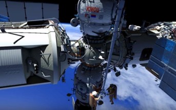 Zrzut ekranu z animacji pokazującej przebieg spaceru kosmicznego EVA-42 / Źródło: NASA TV
