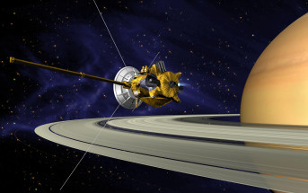 Artystyczna wizja sondy ponad pierścieniami Saturna / Źródło: NASA/JPL – Caltech