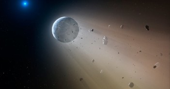 Rozrywanie WD 1145+017 b / Credits - Mark A. Garlick / Harvard-Smithsonian Center for Astrophysics