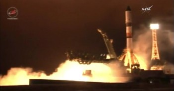 Start rakiety Sojuz-2.1a z Progressem MS-02 / Credits - Roskosmos, NASA TV