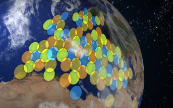 Pokrycie Europy wiązkami HST satelity KA-SAT