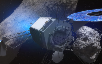 Sonda ARM z fragmentem asteroidy / Credit: NASA