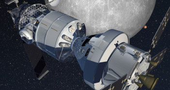 Habitat na orbicie księżycowej firmy Lockheed Martin ma składać się z zestawu: statek Orion oraz moduł oparty na statku Cygnus (Credits: Lockheed Martin).