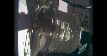 Moduł BEAM przyłączony do Node 3 / Credits - NASA TV