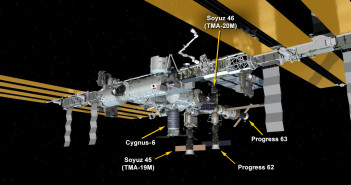 Aktualny wygląd ISS. Progress 63 to amerykańskie oznaczenie Progressa MS-02 / Credits - NASA
