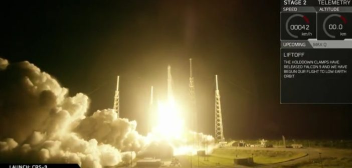 Start rakiety Falcon 9R w ramach misji CRS-9 / Credits: SpaceX