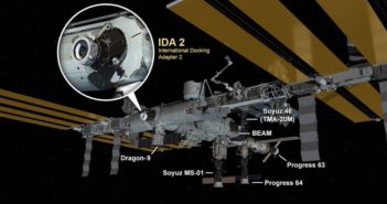 Widok ISS po udanej instalacji IDA-2 / Credits - NASA