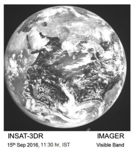 Pierwsze zdjęcie z INSAT 3DR / Credits - ISRO