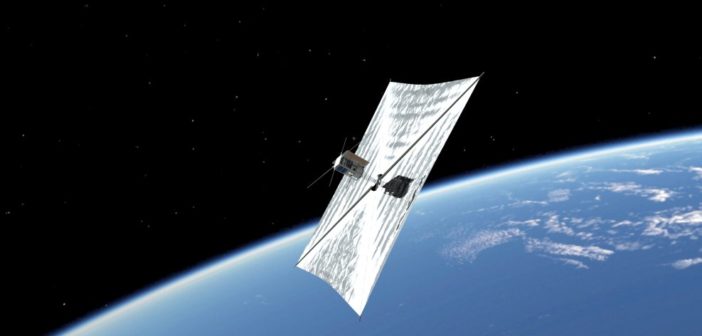 Wizualizacja PW-Sat 2 na orbicie / Credits - Marcin Świetlik