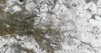Polska z orbity - zima 2003 roku / Credits - NASA