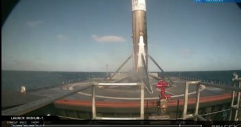 Tuż po lądowaniu - pierwszy stopień Falcon 9R na platformie morskiej - 14.01.2017 / Credits - SpaceX