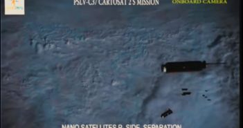 Separacja CubeSatów z lotu PSLV-XL / Credits - ISRO