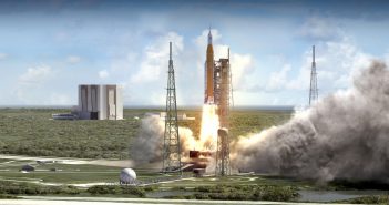 Wizualizacja startu SLS / Credits: NASA/MSFC