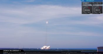 Start Falcona 9R z BulgariaSat-1 / Credits - SpaceX