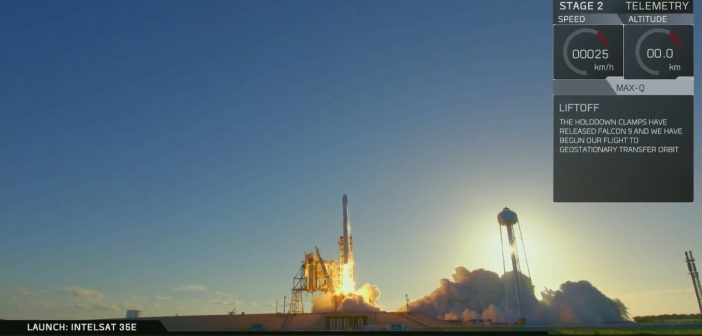 Start Falcona 9 z Intelsat 35e / Credits - SpaceX