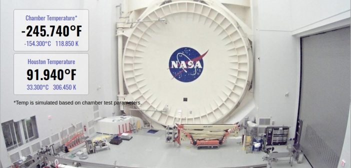 Widok na Komorę A i temperatury wewnątrz oraz na zewnątrz tej komory / Credits - NASA