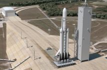 Falcon Heavy na LC-39A / Credits: SpaceX