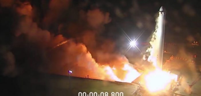 Próbne odpalenie jednego z członów rakiety Falcon Heavy / Credits - SpaceX