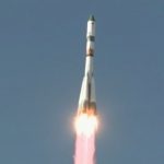 Start Sojuza-2.1a z Progressem MS-07 / Credits - NASA TV