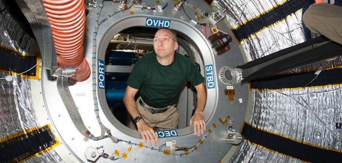 Astronauta Randy Bresnik "wpływa" do modułu BEAM - zdjęcie z 31 lipca 2017 / Credits - NASA
