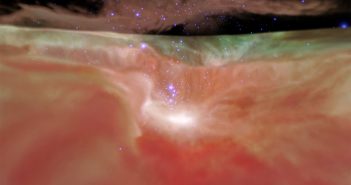 Widok na "wnętrze" mgławicy M42 na paśmie podczerwonym / Credits - NASA, ESA, F. Summers, G. Bacon, Z. Levay, J. DePasquale, L. Frattare, M. Robberto and M. Gennaro (STScI) oraz R. Hurt (Caltech/IPAC)