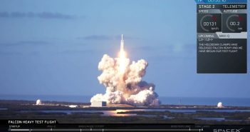 Pierwszy start Falcona Heavy - 06.02.2018 / Credits - SpaceX