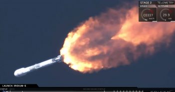 Start Falcona 9 z satelitami Iridium-NEXT (30.03.2018) / Credits - SpaceXq