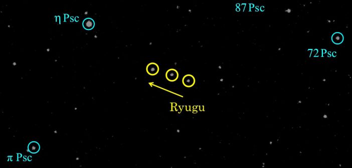 Obserwacje planetoidy Ryugu w dniach 11-14 maja 2018 / Credits - JAXA, Kyoto University, Japan Spaceguard Association, Seoul National University