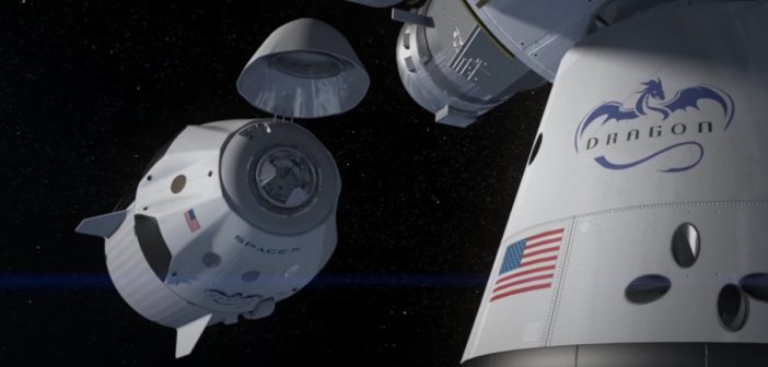 Kapsuła Dragon 2 zbliża się do ISS / Credits - SpaceX