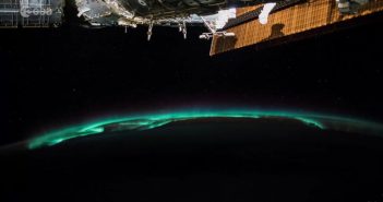 Zorza polarna z pokładu ISS / Credits - Aleksander Gerst , ESA
