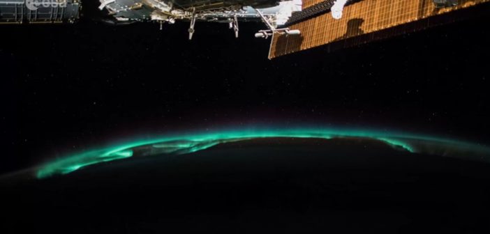 Zorza polarna z pokładu ISS / Credits - Aleksander Gerst , ESA