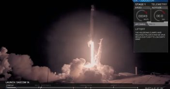 Start Falcona 9 z SAOCOM-1A - 08.10.2018 / Credits - SpaceX