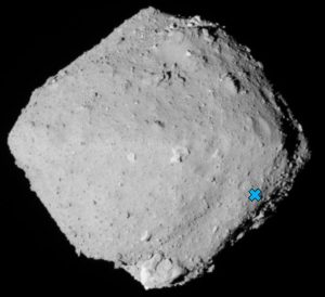 Miejsce lądowania instrumentu MASCOT na powierzchni Ryugu / Credits - JAXA