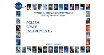 Okładka katalogu polskich instrumentów naukowych dla misji kosmicznych / Credits - CBK